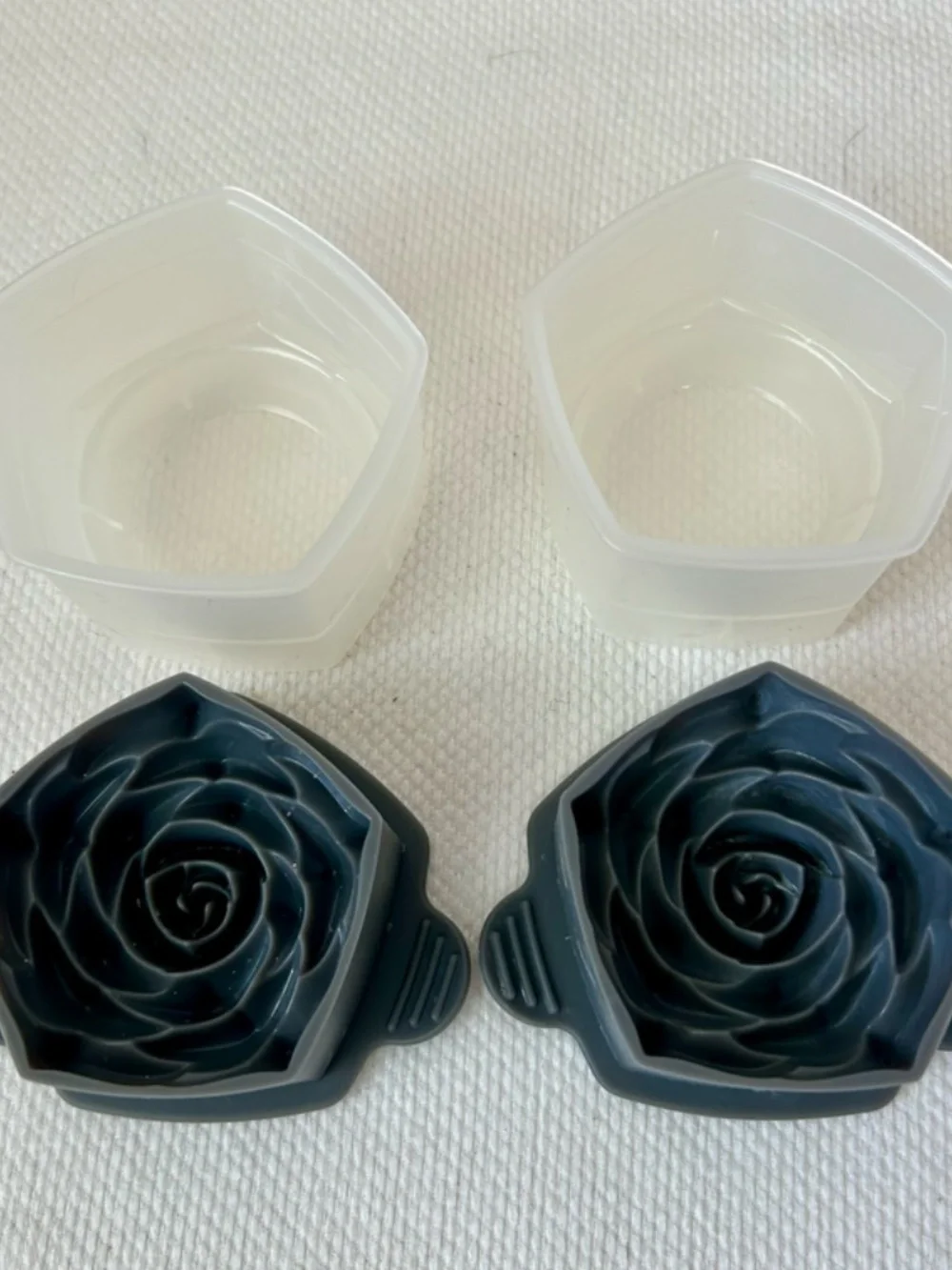 Ice Molds Rose Shape - Set of 2 - BPA Free Silicone Molds - Cocktail Accessory